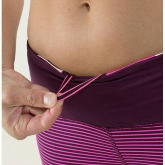 Lululemon Run For Your Life Crop Pant Hyper Stripe - Picture 5 of 12